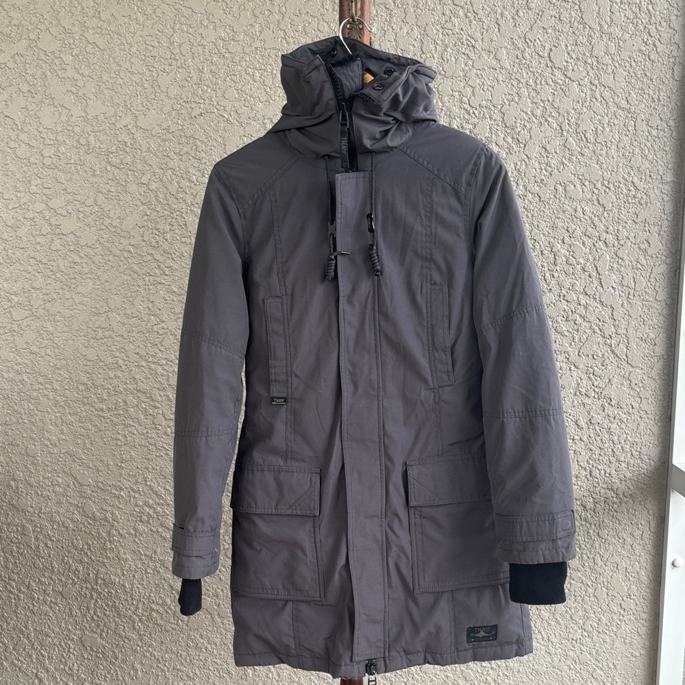 TNA Women’s Hooded down filled Field Parka Jacket - Gray